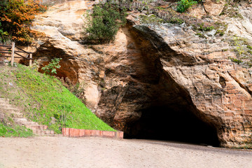 The widest and highest cave in the Baltic countries known as Gutman's Cave, which is located on the...