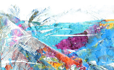 Abstract textured background as wallpaper, pattern, art print, etc. Natural oil paint. High quality details. 