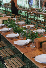 Outdoor dinner party venue event