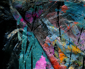 Colorful textured background as abstract wallpaper, pattern, art print, etc. Natural oil paint. High quality details. 