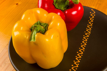 colorful mix of the freshest red and yellow paprika, bell pepper