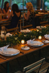 Outdoor dinner party event venue