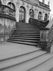 historische Treppe am Zwinger in Dresden