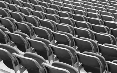 seats of the stadium without people