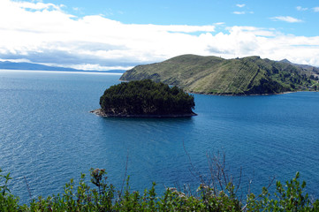 Panorama de l'Isla del Sol, Lac Titicaca, Bolivie