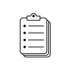 Clipboard line icon. Checklist sign symbol for web site and app design.