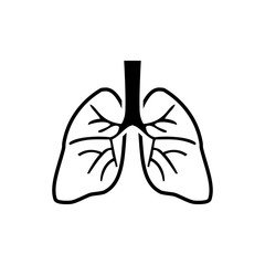 Lungs icon trendy