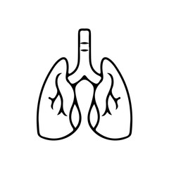Lungs icon trendy