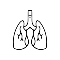 Lungs icon trendy