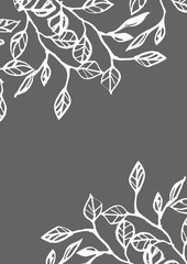 枝をデザインしたテキスタイル背景素材