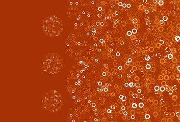 Light Orange vector texture with disks.