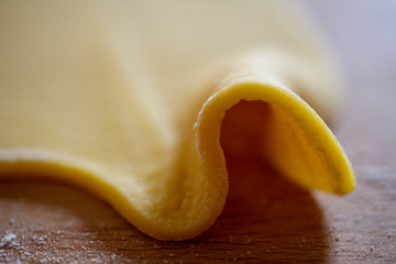 sfoglia fatta a mano pasta all'uovo italiana macro pasta fatta in casa