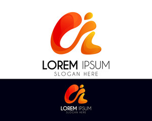 Creative letter A vector logo design. With colorful style concept. Modern abstract symbol.  Perfect icon for your brand identity. Graphic design elements