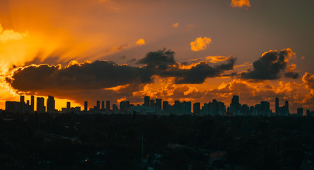 sunset sky sun sunrise orange cloud buildings nature cloud sun dusk silhouette red sea city lighting twilight night impressions miami florida © Alberto GV PHOTOGRAP
