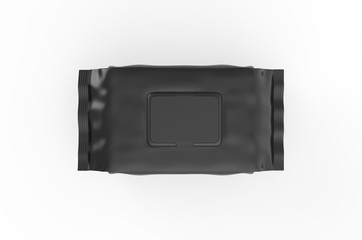 Blank Wet Wipes Soft Tissue Package For Branding, 3d render illustration.