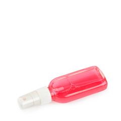 Antiseptic hand gel isolated on white background . Free space for your text.