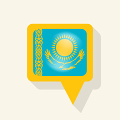 The national flag of the Republic of Kazakhstan.