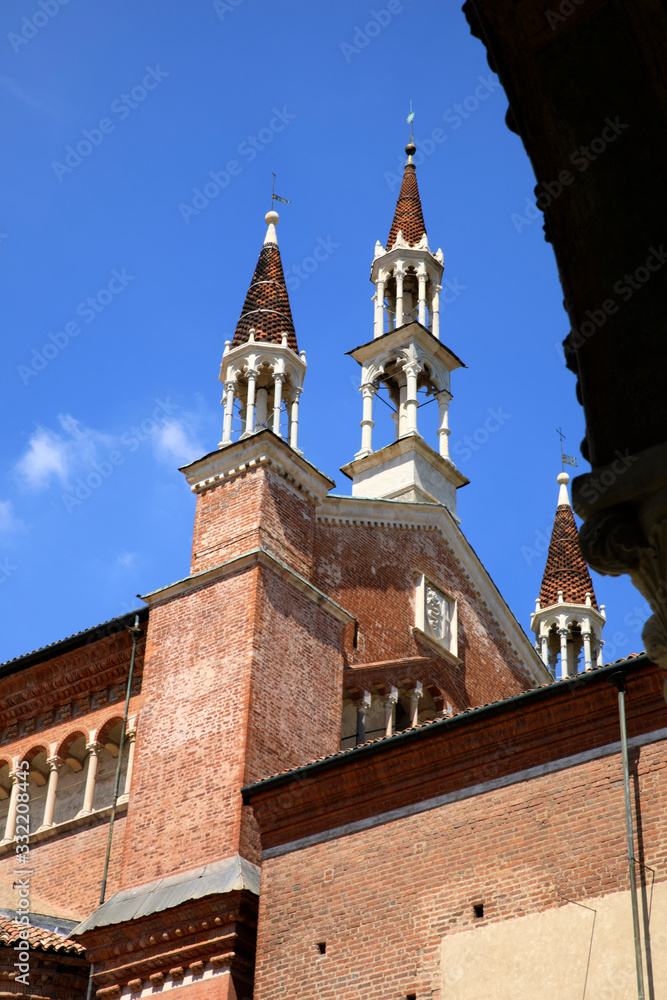 Wall mural Pavia (PV), Italy - June 09, 2018: Certosa di Pavia area and Carthusian Monastery, Pavia, Lombardy, Italy