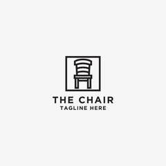 Logo Design business furniture chairs for shop furniture, home decor boutique design templates. vector illustration - Vector