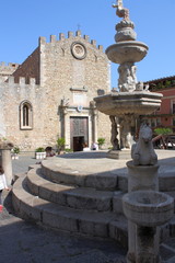Fototapeta na wymiar Taormina, Chiesa di S. Nicolò, duomo, basilica