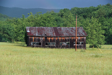 abandoned building weathered wood