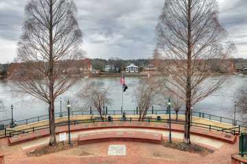 Riverwalk by the Savannah River at Augusta, Georgia