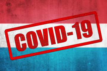 Obraz premium National flag of Luxembourg. Grungy effect.