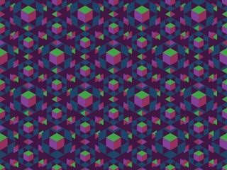 Seamless bright spring pattern with  geometry and  triangle.