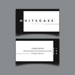 Modern black and white business card template
