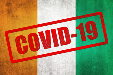 Obraz premium National flag of Ivory Coast. Grungy effect.