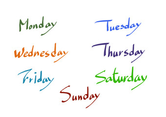 7week hand written calligraphy