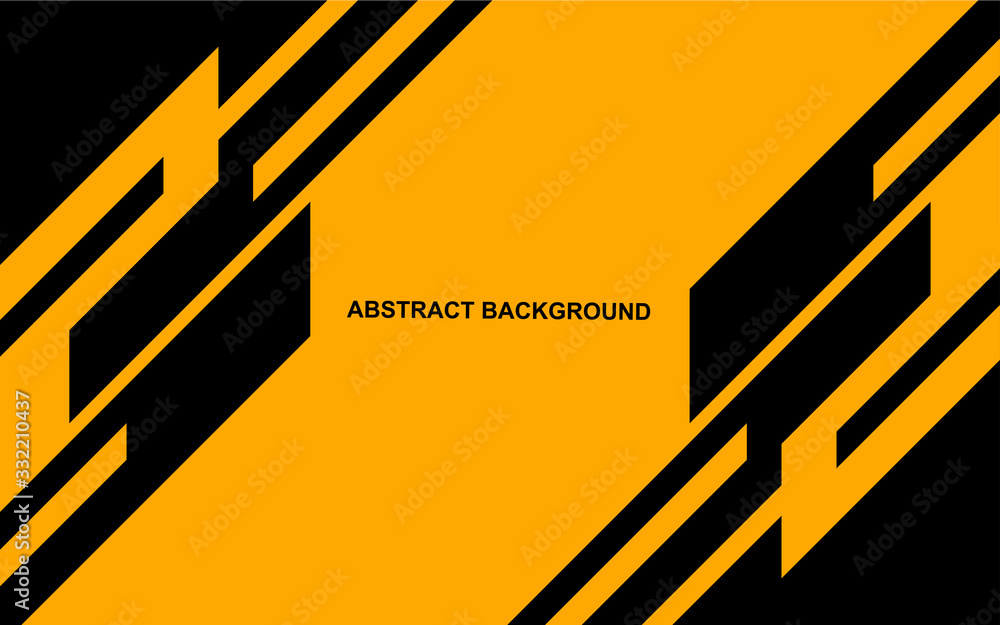 Aufkleber abstract yellow and black shapes overlapping layers on black background. vector design template for 