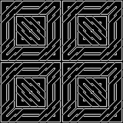 Design seamless monochrome square pattern