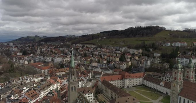 Sankt Gallen back flight - Aerial 4K