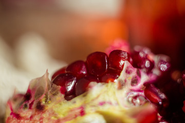 Pomegranate and pomegranate juice. Pomegranate still life