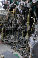 Fototapeta premium ancient objects of Greek and Arabic origin in an antique shop in the historic center of Ioannina