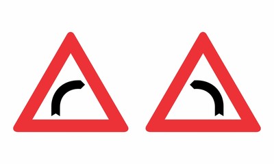 Curve Warning signs