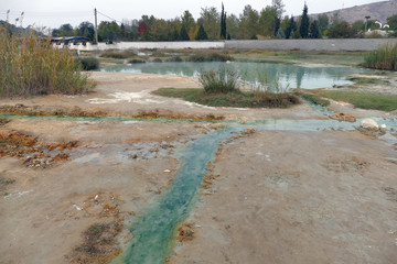 Detail of the baths in the thermal area of Rupite, Bulgaria