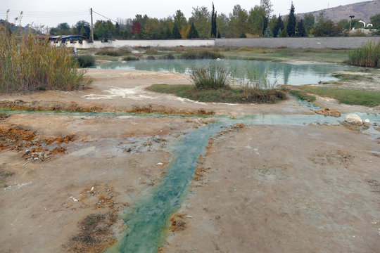 Detail of the baths in the thermal area of Rupite, Bulgaria