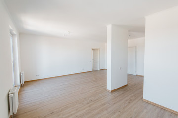 bright new unfurnished apartment with clean interior
