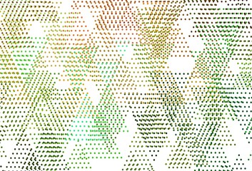 Light Green, Yellow vector background with triangles, circles.