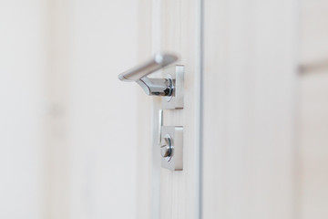 stylish doorknob and door in a design apartment