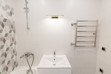 stylish bathroom with designer interior