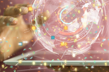 data code binary concept 3d