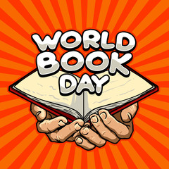 world book day vector illustration