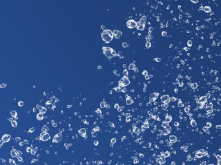 water drops in blue green background