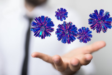 epidemic corona virus 2019-nCoV 3d digital..