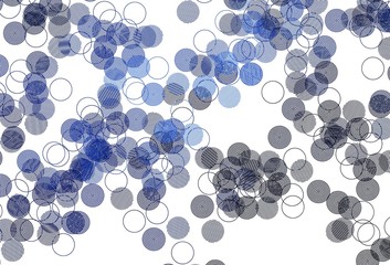 Light BLUE vector background with spots.