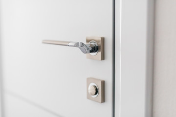 stylish doorknob and door in a design apartment