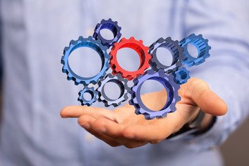 gear Technology setting concept background.